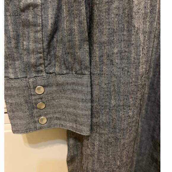 Wrangler Plus Size 3X Pearl Snap Front Denim Dress Western Boho Indie Festival - Picture 4 of 7